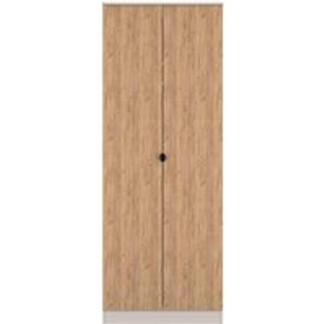 Crowndale Bora 2 Door Gold Oak and Kashmir Tall Double Wardrobe - Cream