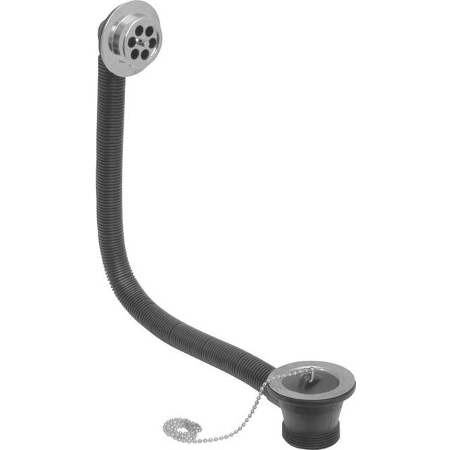 McAlpine FBW2PC Bath Waste/Overflow 1 1/2" in Black