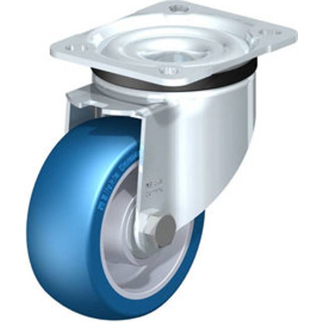 Blickle wheel Ø 100 mm, max. load 320 kg, wheel Ø 100 mm, max. load 320 kg, plate dimensions 100 x 85 mm - blue
