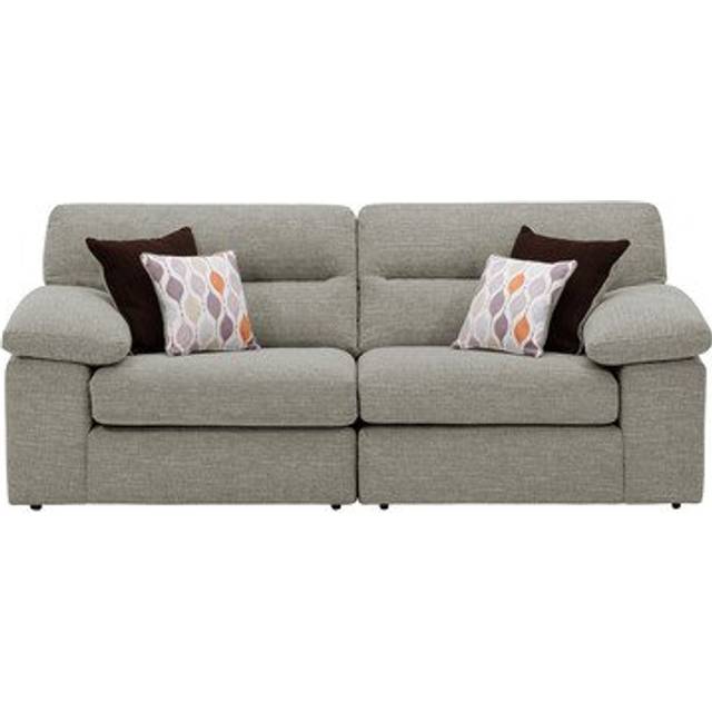 Mink Fabric Sofas - 3 Seater Sofa - Morgan Sectional Sofas Range - Oak Furnitureland