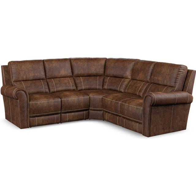 Ranch Dark Brown Fabric Sofas - Modular 5 Seat Corner Sofa - Colorado Range - Oak Furnitureland