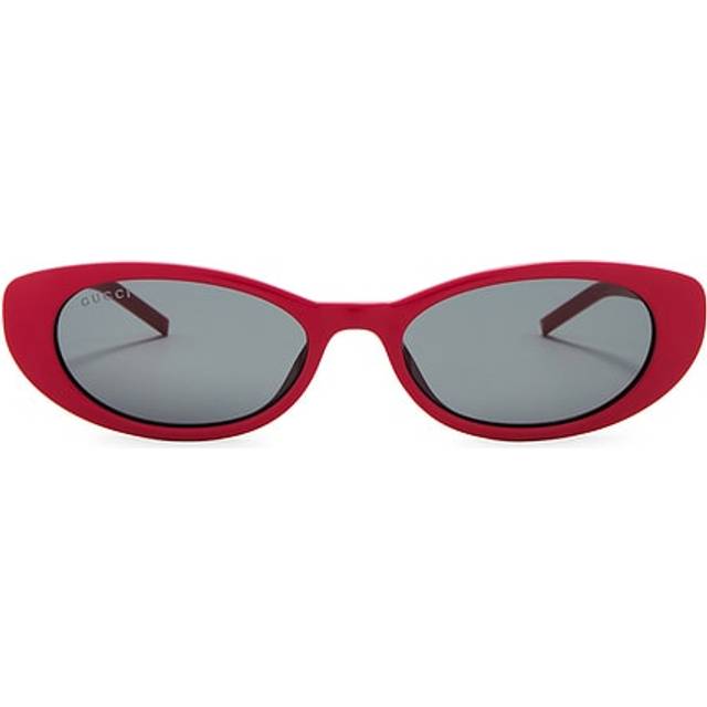 Gucci Woman GG1680S 005 Sunglasses Injected Red Grey Cat Eye