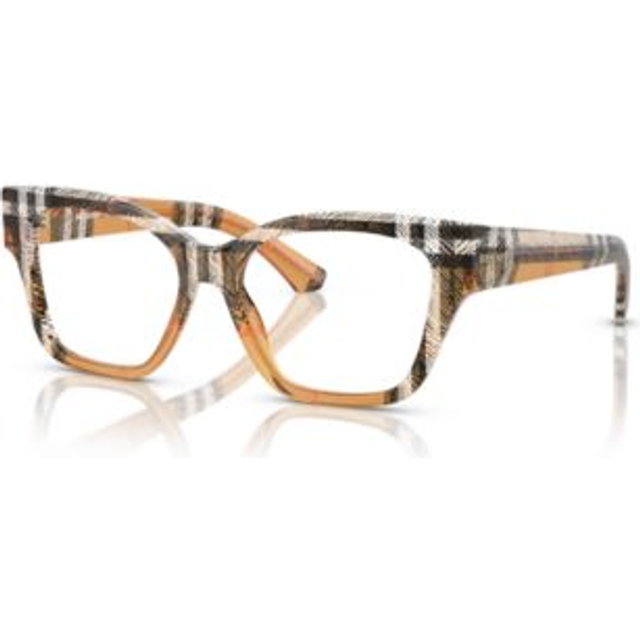 Burberry Woman BE2420  4146 Optical frames Acetate Brown Transparent Cat Eye Normal