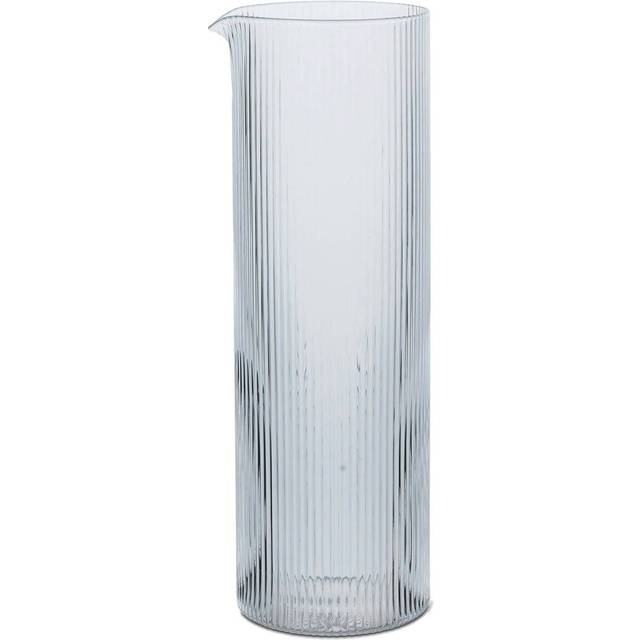 Ferm Living - Ripple WaternJug - transparent/HxØ 25,5x8,4cm/jedes Stück ein Unikat (25.5 x 9.7 x 8.4 x &#8960;8.4cm)