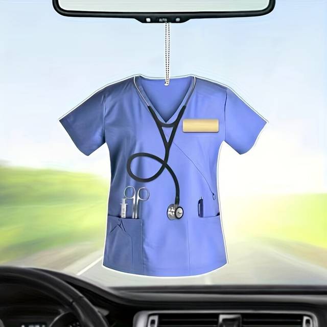 (D) Mini Doctor Frosted Nurse Uniform Keychain For Girls, Acrylic Keychain