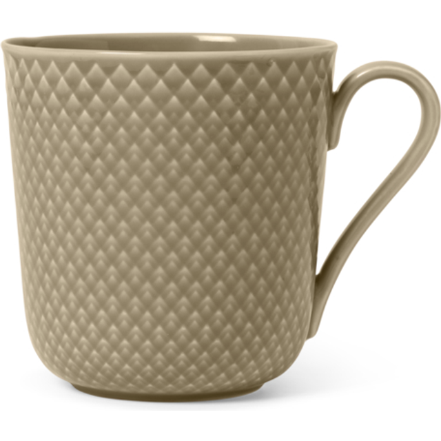 Lyngby Rhombe Earth Mugg med handtag 39 cl Clay