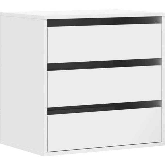 vidaXL Corner Chest of Drawers White 60x41x58 cm Engineered Wood