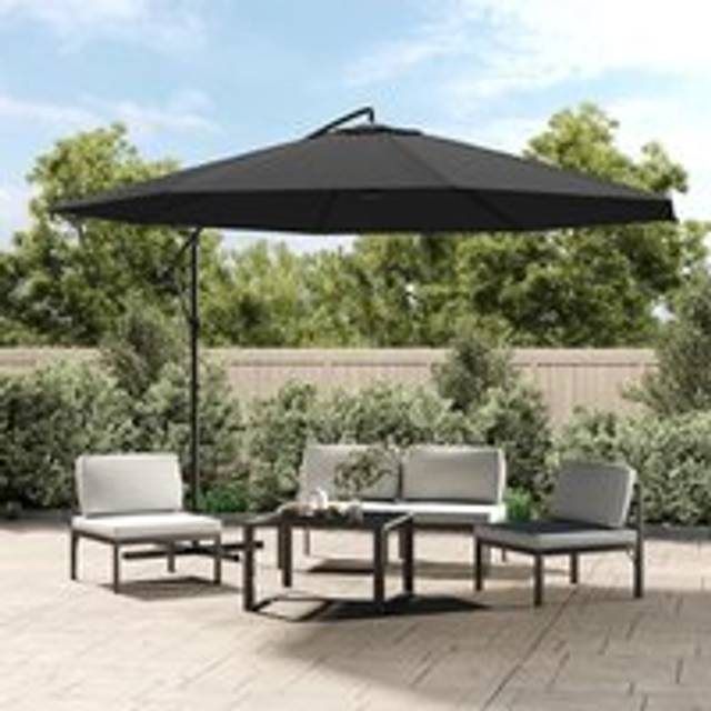 Cantilever Umbrella with Aluminium Pole 350 cm Anthracite - Black - One Size