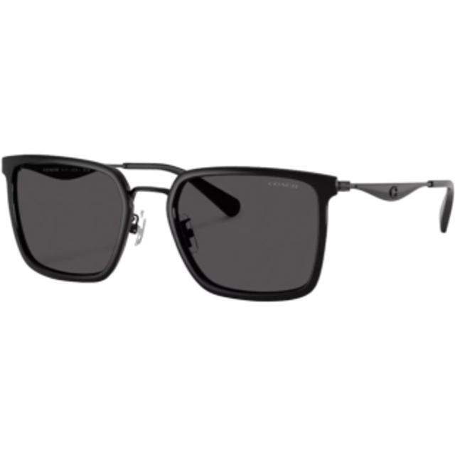 C Hardware Metal Square Sunglasses - Black - One Size