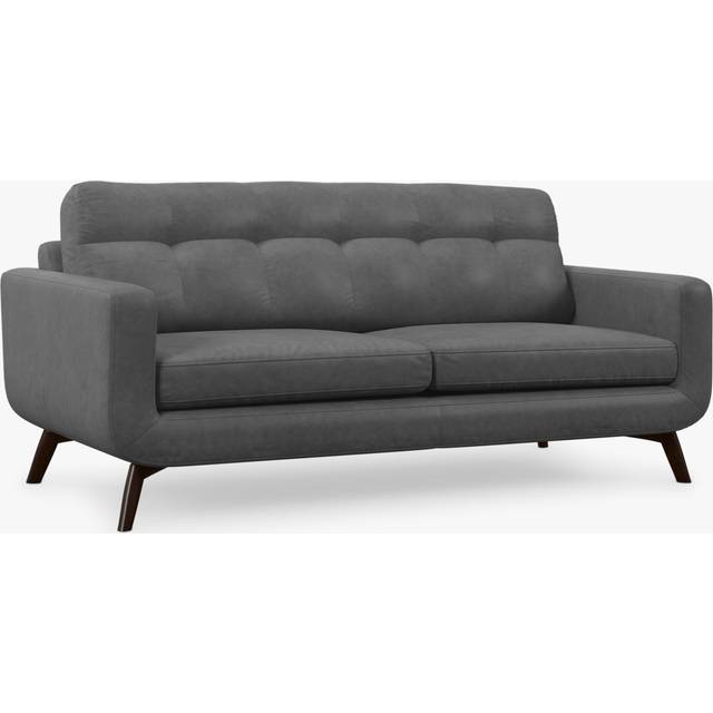 John Lewis Barbican Large 3 Seater Leather Sofa, Dark Leg