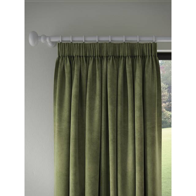 John Lewis Velvet Pair Lined Pencil Pleat Curtains