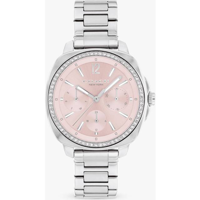 Coach Women's Kitt Crystal Bracelet Strap Watch, Silver/Pink