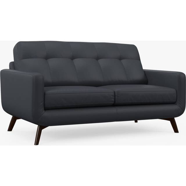 John Lewis Barbican Medium 2 Seater Leather Sofa, Dark Leg
