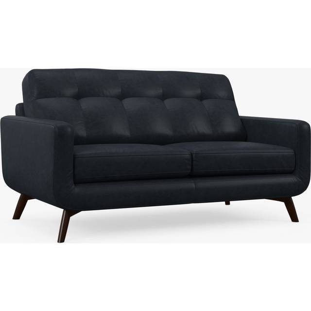 John Lewis Barbican Medium 2 Seater Leather Sofa, Dark Leg