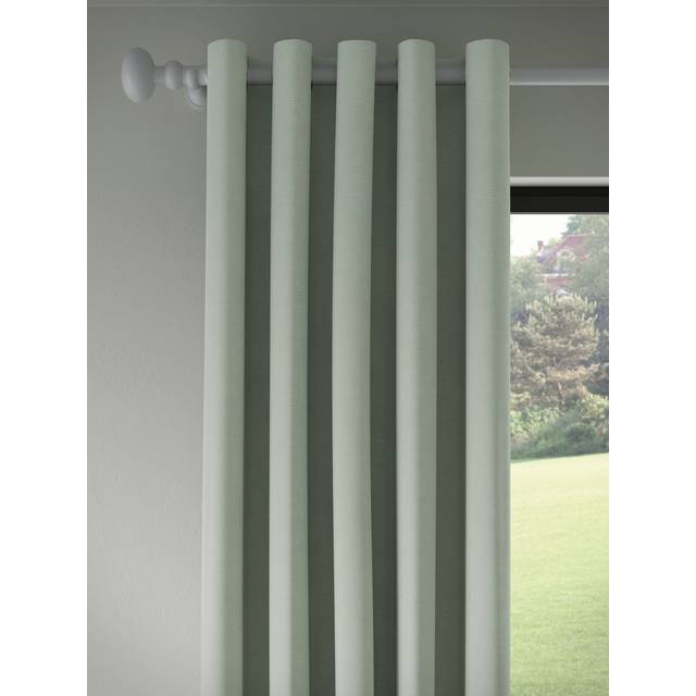 John Lewis Textured Weave Recycled Polyester Pair Blackout Lined Eyelet Curtains
