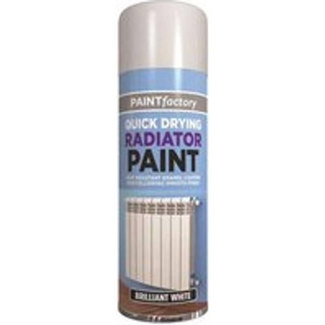 Paint Factory Brilliant White Radiator Paint 300Ml (spray) - Pack Of 4, White