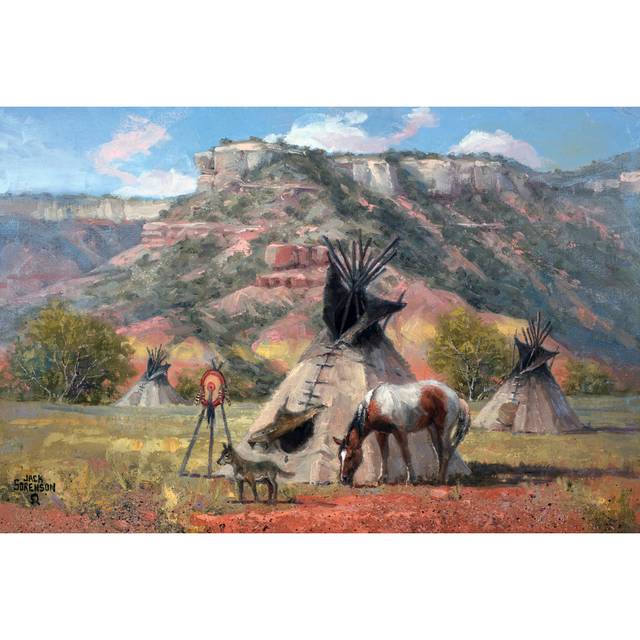 The Floor of The Palo Duro - Wrapped Canvas Art Prints (81cm H x 122cm W)