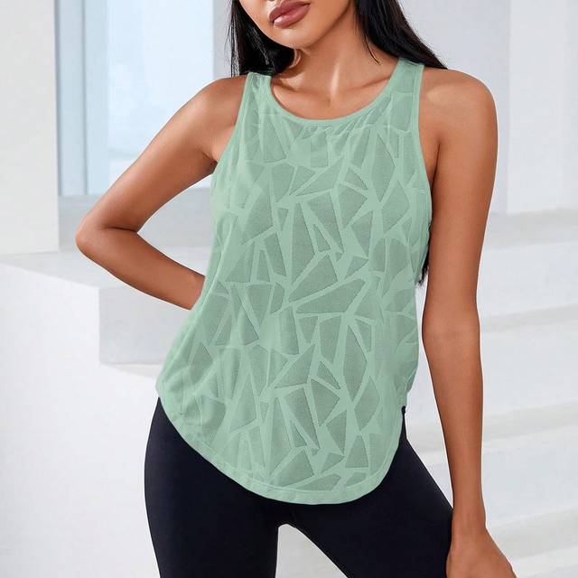 SHEIN Solid Cut Out Back Sports Tank Topworkout Tank Top