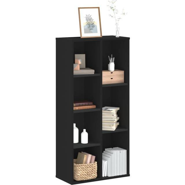 vidaXL Bookcase Black 50x25x105 cm Engineered Wood