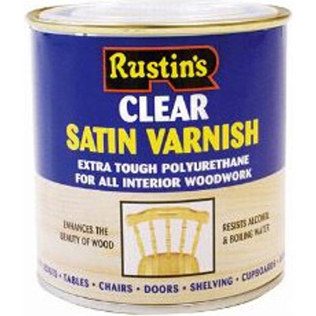 Rustins QuickDry Polyurethane Varnish Satin 500ml in Clear