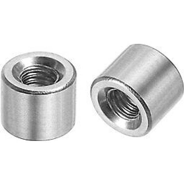 20pcs Round Connector Nuts, M3x5x6mm Coupling Nut Sleeve Rod Bar Stud Nut