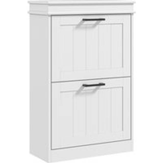 Homcom Two-drawer Minimalistic Shoe Storage Cabinet, For 10 Shoes