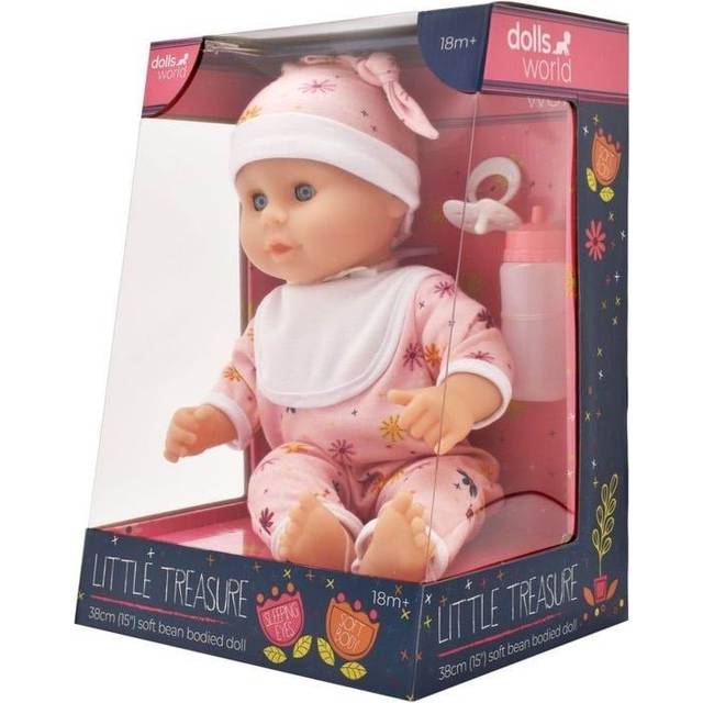 Dolls World 38Cm Little Treasure Soft Bodied Baby Doll With Accessories