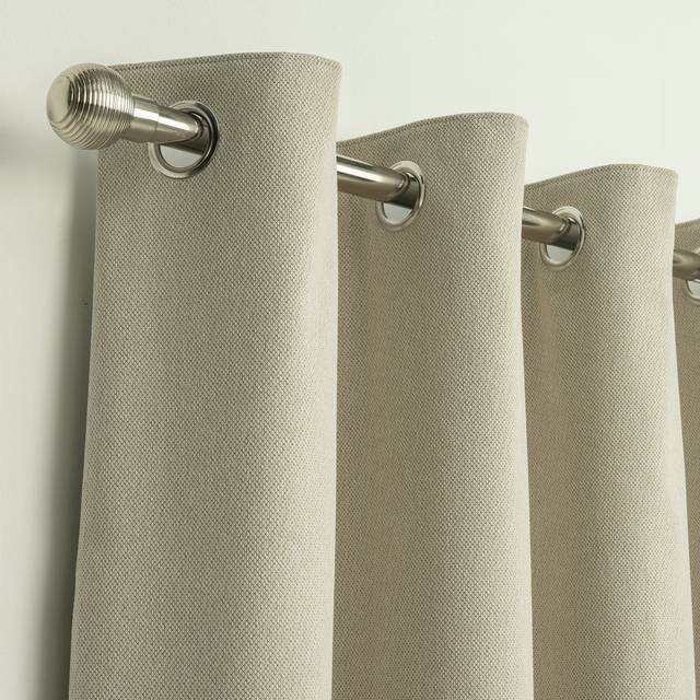Habitat Textured Plain Blackout Eyelet Curtains - Neutral