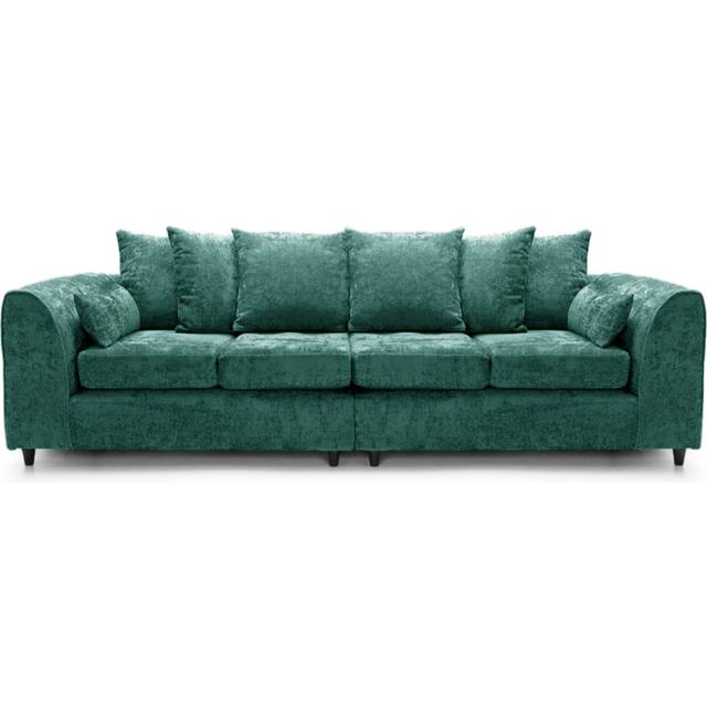 Monaco Chenille Scatter Back Sofa - Teal (80 H x 250 W x 87 D cm/4)