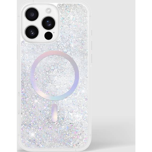 kate spade new york iPhone 16 Pro Max Case - Compatible with MagSafe - Designer Phone Case - Liquid Glitter Iridescent