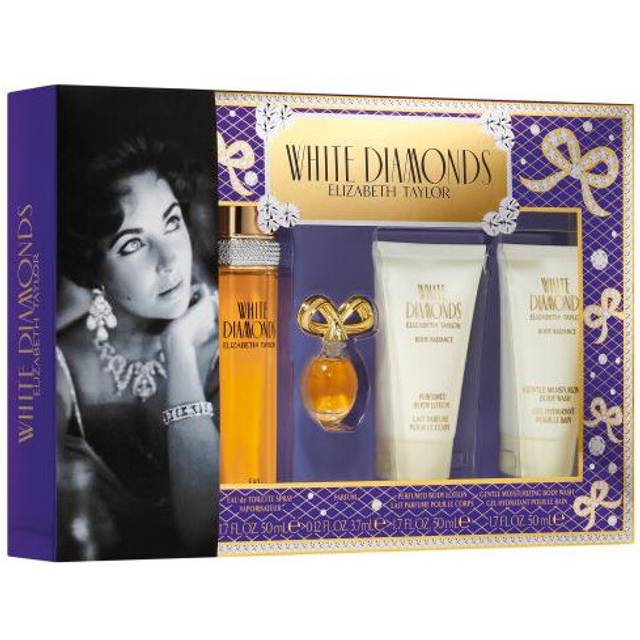 Elizabeth Taylor White Diamonds 4 Piece Gift Set: Eau De Toilette 50ml - Body Lotion 50ml - Body Wash 50ml - Parfum 3.7ml