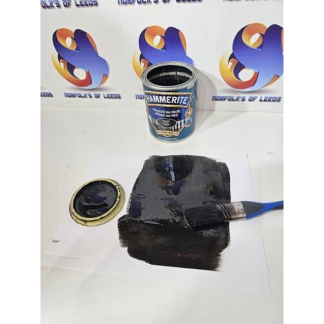 Hammerite smooth dark grey metalic direct to rust metal paint tin 750ml m