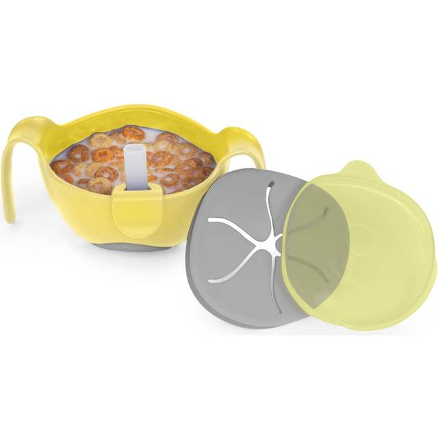 3 in 1 Toddler Bowl | Includes Straw, Lid & No Spill Snack Insert | Dishwasher & Microwave Safe | BPA Free | Ages 6 mo+ (Passion Splash, 8.5 oz)