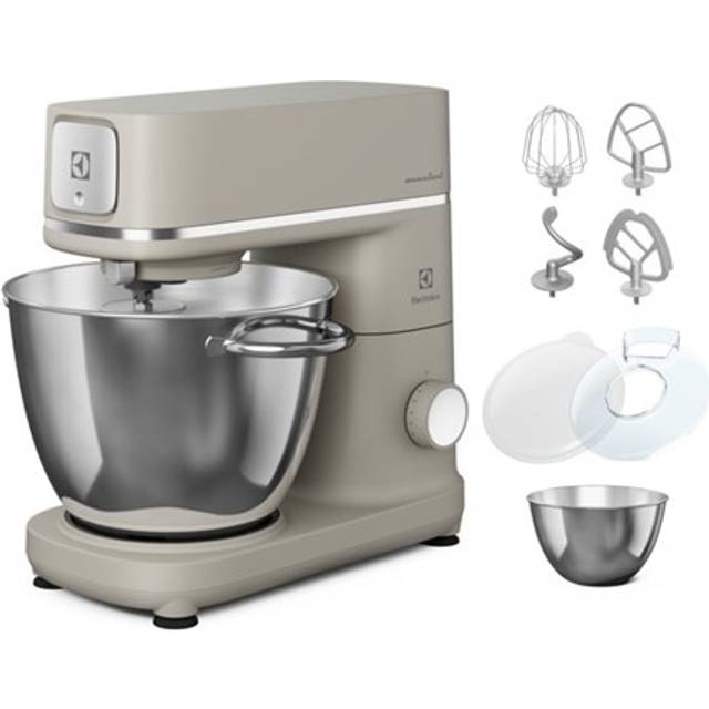 Electrolux Köksassistent, ‎E6KM1-4PPT, Köksmaskin med 6 & 4 liters skålar, Med köksvisp, 1200W, Rostfritt stål, Platinum Pearl