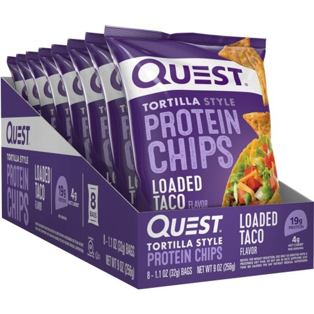 Quest Nutrition Tortilla Style Protein Chips Loaded Taco 8 Bags