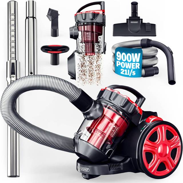 Vacuum Cleaner 900 Watt Green Edition Multi-Cyclone Red