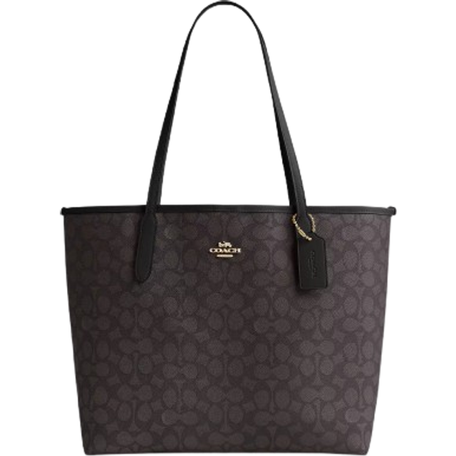 Coach Womens City Tote in Signature Canvas - Beige - One Size