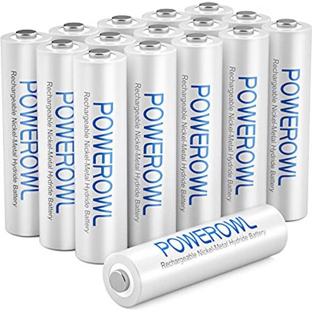 POWEROWL AAA Laddningsbara Batterier Förladdning 1000 mAh Hög kapacitet 1,2 V Ni-MH Laddningsbara AAA-Batterier Låg Självurladdning