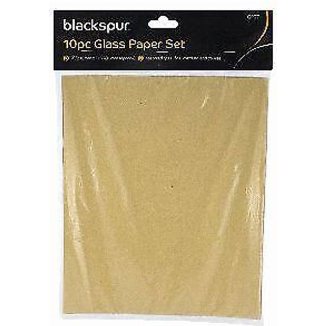 Blackspur 10Pc Sandpaper Set - Assorted Grits