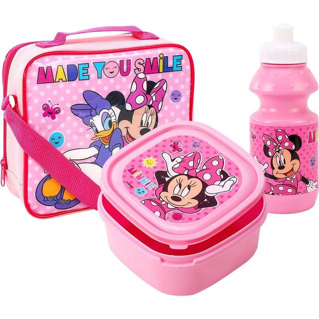 Disney Minnie Mouse & Daisy Duck Insulated 3 Piece Lunch Bag Set Girls Pink