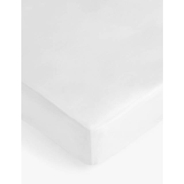 John Lewis Crisp & Fresh 400 Thread Count Egyptian Cotton Fitted Sheet, White