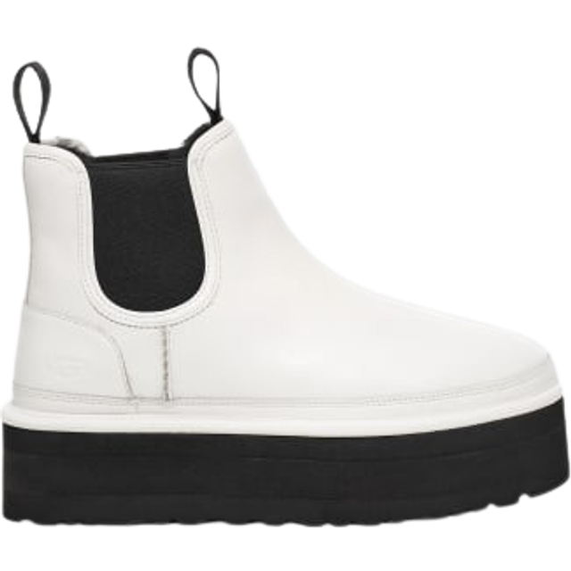 (WMNS) UGG Neumel Platform Chelsea Boot 'Pebbled White' 1130533-PDWH - 8
