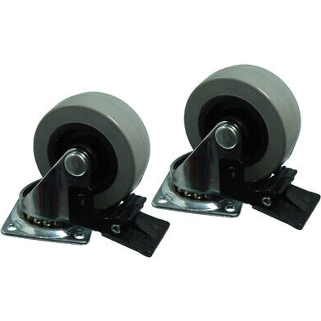50 X Plate Fix Single Caster Dolly Wheel Swivel With Brake 50mm ( 2 " ) | O