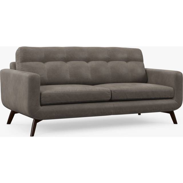John Lewis Barbican Large 3 Seater Leather Sofa, Dark Leg