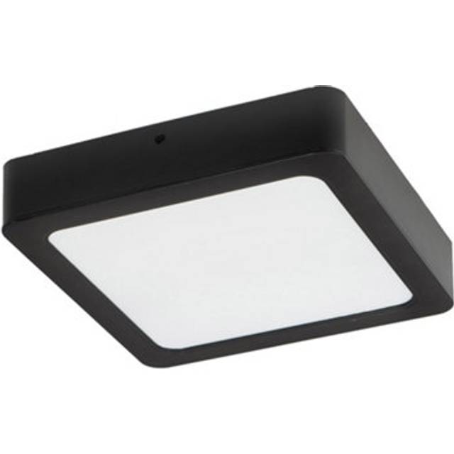 ValueLights Lacey Black Square 24W LED Flush Ceiling Light