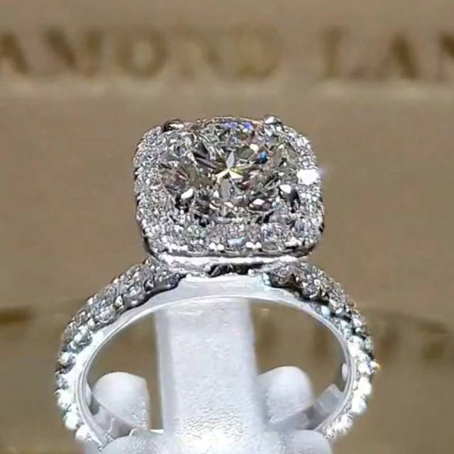SHEIN 1pc Fashionable Simulated Diamond Set Ring, Ideal For Proposal And Wedding For Women