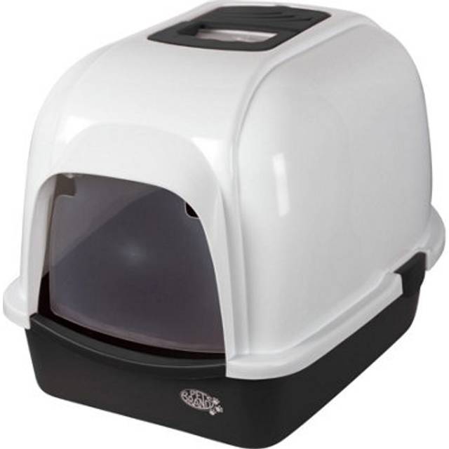 Petsentials Grey Oval Litter Tray with Hood - 56 x 43 x 40cm