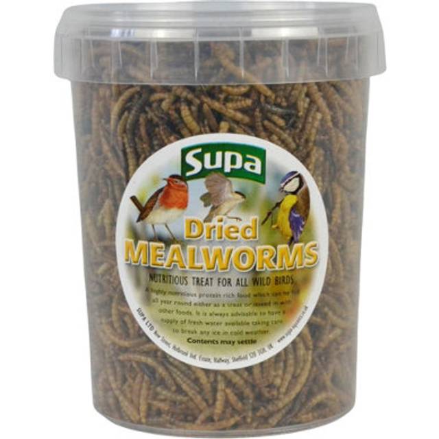 Dried mealworms for wild birds 1 litre bucket | high energy protein rich trea...