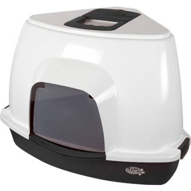 Petsentials Cnr Litter Tray W/Hood - Grey, Grey