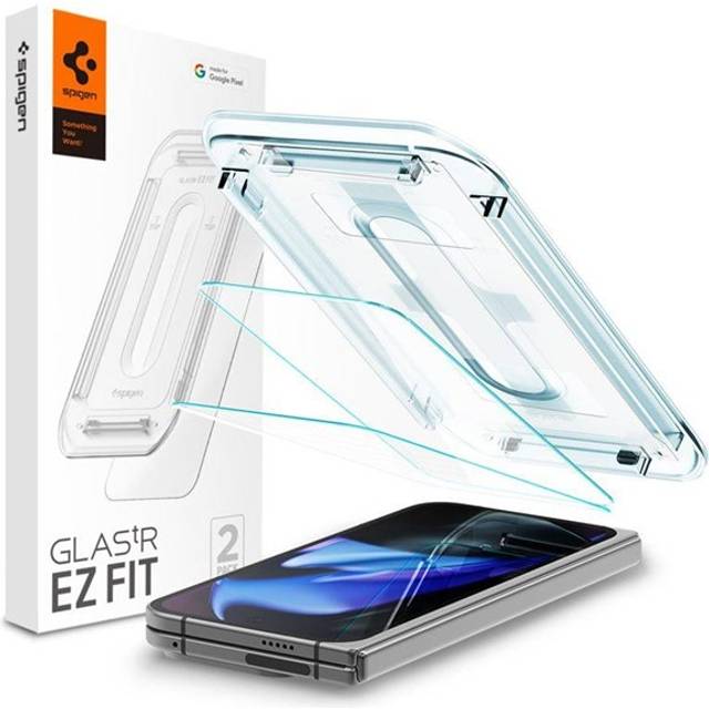 Spigen GLAS.tR EZ Fit, Google, Google Pixel 9 Pro Fold (2024), Støvresistent, Ridseresistent, Transparent, 2 stk